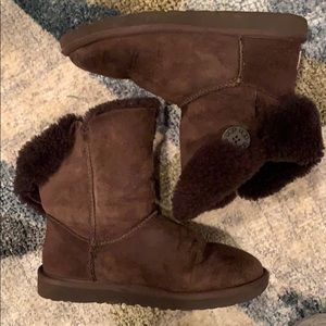 Ugg Bailey Button Chocolate Boots